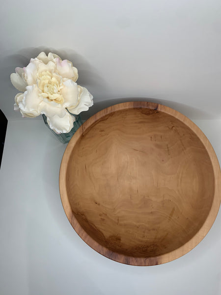 Extra large apple wood bowl