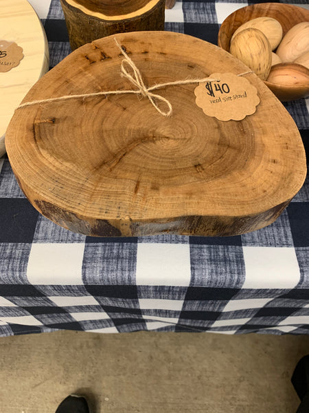 Wood slice stand