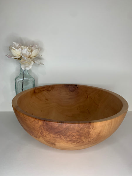 Extra large apple wood bowl