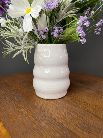 Wavy White Vase